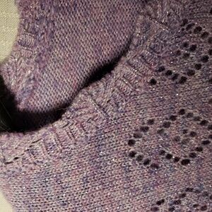 Purple,Silver  Glittery women's knitted sweater .